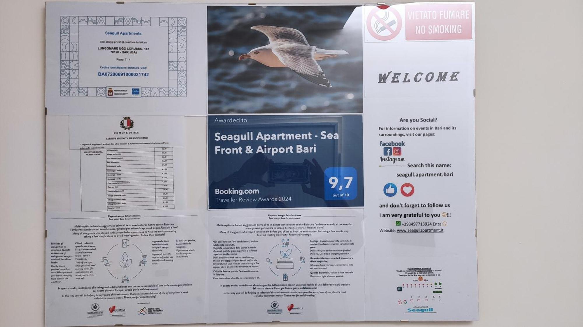 Apartamento Seagull - Front And Sea View & Airport Bari
